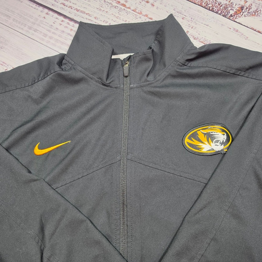 Nike Missouri Tigers Jacket Mens XL Black Excellent Dri-FIT Full Zip Mock Neck‎